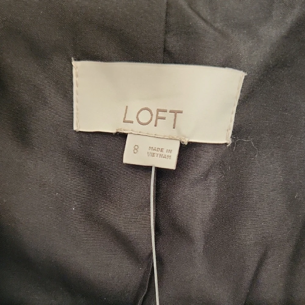 LOFT Textured Brown Double-Breasted Blazer - Picture 2 of 8